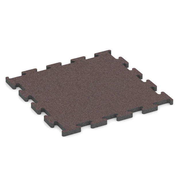 Fitness Performance Elite gumová podlaha do fitness von WARCO im Farbdesign Minerální červená mit den Abmessungen 50 x 50 x 2 cm | 0,25 m². Produktfoto von Artikel 6155 in der Aufsicht von schräg vorne.