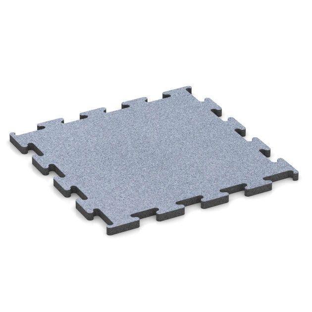 Fitness Performance Elite gumová podlaha do fitness von WARCO im Farbdesign Mlžná šedá mit den Abmessungen 50 x 50 x 2 cm | 0,25 m². Produktfoto von Artikel 6156 in der Aufsicht von schräg vorne.
