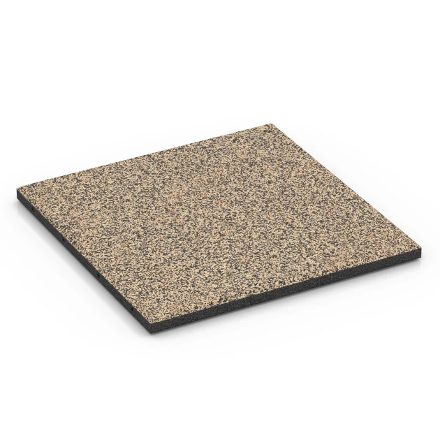 Terasová dlaždice Classic von WARCO im Farbdesign Travertin mit den Abmessungen 50 x 50 x 3 cm. Produktfoto von Artikel 6360 in der Aufsicht von schräg vorne.