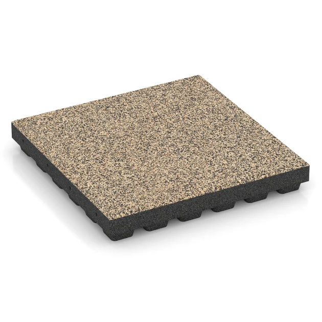 Dopadová dlažba – 210 cm von WARCO im Farbdesign Travertin mit den Abmessungen 50 x 50 x 7 cm. Produktfoto von Artikel 6446 in der Aufsicht von schräg vorne.