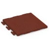 Gumová dlažba Linea von WARCO im Farbdesign Cihlově červená mit den Abmessungen 50 x 50 x 3 cm | 0,25 m². Produktfoto von Artikel 7053 in der Aufsicht von schräg vorne.