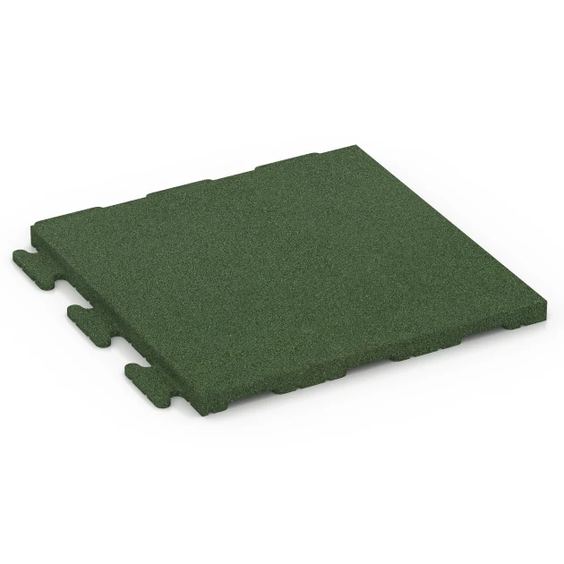 Gumová dlažba Linea von WARCO im Farbdesign Travní zelená mit den Abmessungen 50 x 50 x 3 cm | 0,25 m². Produktfoto von Artikel 7054 in der Aufsicht von schräg vorne.