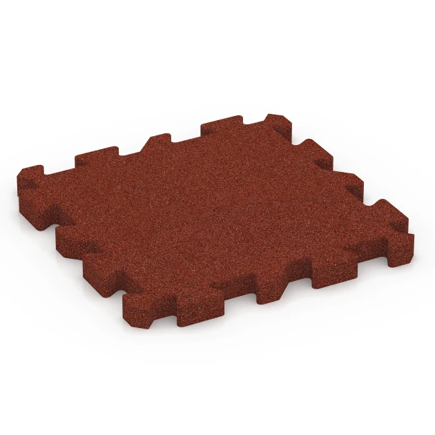 Gumová zahradní dlažba von WARCO im Farbdesign Cihlově červená mit den Abmessungen 50 x 50 x 4 cm | 0,25 m². Produktfoto von Artikel 6625 in der Aufsicht von schräg vorne.