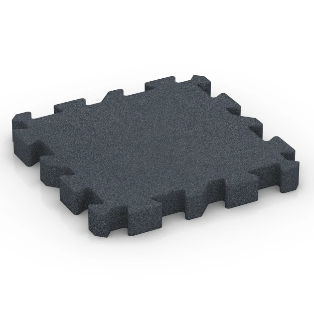 Puzzle dlaždice na dětské hřiště von WARCO im Farbdesign Břidlicová šedá mit den Abmessungen 50 x 50 x 6 cm | 0,25 m². Produktfoto von Artikel 6319 in der Aufsicht von schräg vorne.