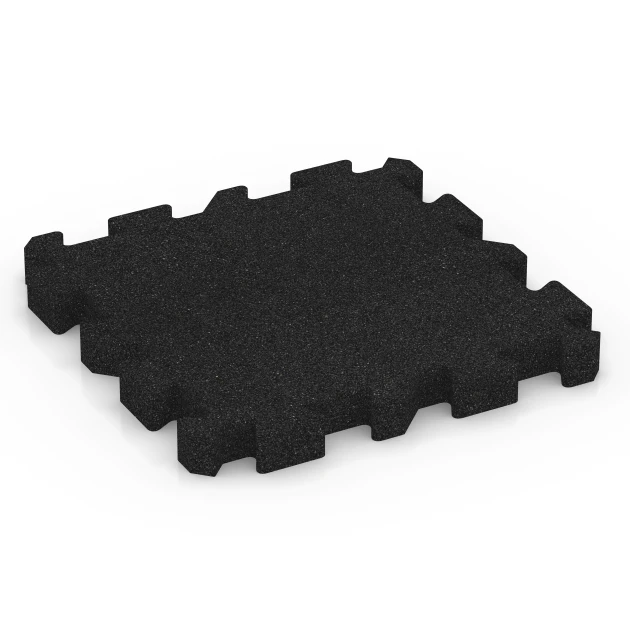 Puzzle dlaždice na dětské hřiště von WARCO im Farbdesign Antracit mit den Abmessungen 50 x 50 x 5 cm | 0,25 m². Produktfoto von Artikel 6305 in der Aufsicht von schräg vorne.