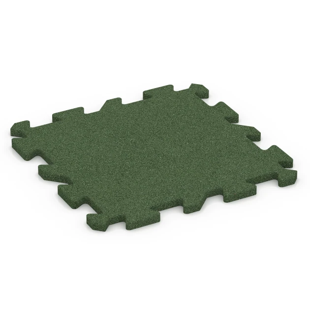 Puzzle dlaždice na dětské hřiště von WARCO im Farbdesign Travní zelená mit den Abmessungen 50 x 50 x 2 cm | 0,25 m². Produktfoto von Artikel 6314 in der Aufsicht von schräg vorne.