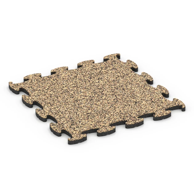 Fitness podložka von WARCO im Farbdesign Ratan mit den Abmessungen 46 x 46 x 1,8 cm. Produktfoto von Artikel 6786 in der Aufsicht von schräg vorne.