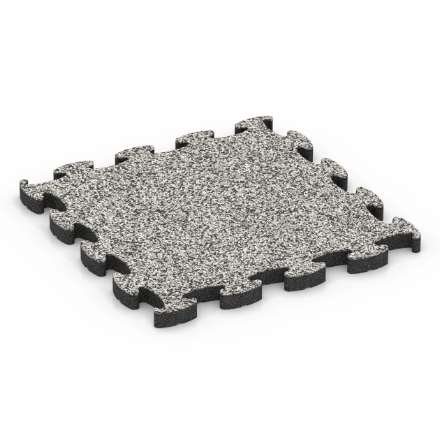 Dopadová puzzle podložka von WARCO im Farbdesign Šedá žula mit den Abmessungen 46 x 46 × 2,8 cm. Produktfoto von Artikel 6932 in der Aufsicht von schräg vorne.