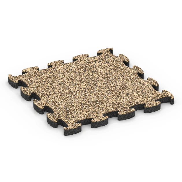 Dopadová puzzle podložka von WARCO im Farbdesign Ratan mit den Abmessungen 46 x 46 × 2,8 cm. Produktfoto von Artikel 6939 in der Aufsicht von schräg vorne.