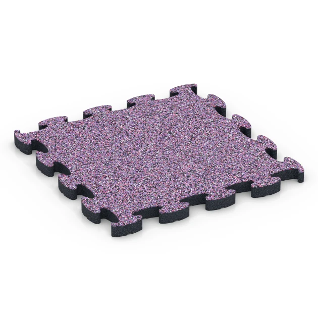 Fitness Max Floor System von WARCO im Farbdesign Levandule mit den Abmessungen 44,6 x 44,6 × 2,8 cm. Produktfoto von Artikel 6882 in der Aufsicht von schräg vorne.