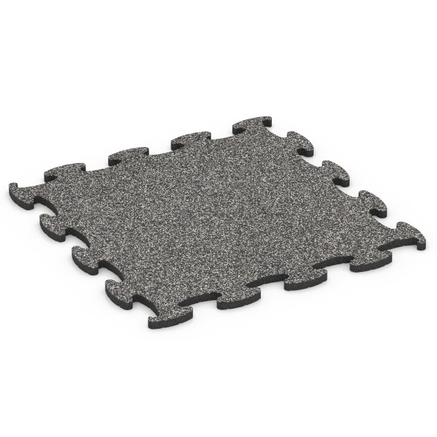 Fitness Active podlaha von WARCO im Farbdesign Tmavě šedá žula mit den Abmessungen 98 x 98 x 2,8 cm. Produktfoto von Artikel 6850 in der Aufsicht von schräg vorne.