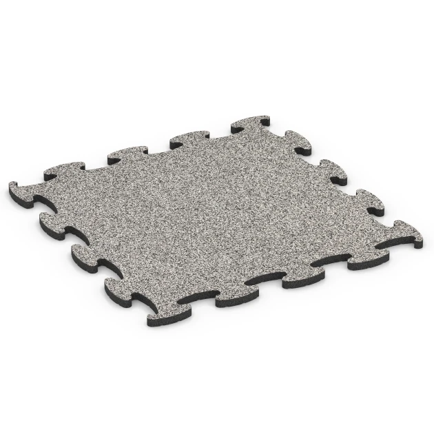 Fitness Max Floor System von WARCO im Farbdesign Šedá žula mit den Abmessungen 98 x 98 x 2,8 cm. Produktfoto von Artikel 6887 in der Aufsicht von schräg vorne.