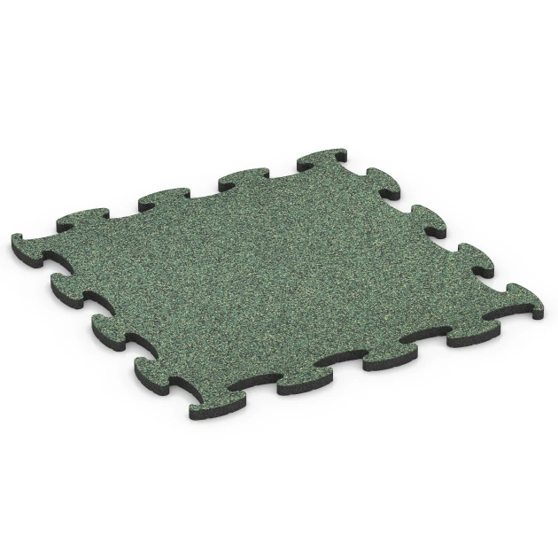 Fitness Max Floor System von WARCO im Farbdesign Anglický trávník mit den Abmessungen 98 x 98 x 2,8 cm. Produktfoto von Artikel 6888 in der Aufsicht von schräg vorne.