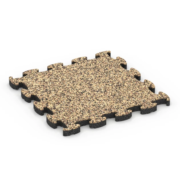 Klik dlaždice kamenný koberec von WARCO im Farbdesign Ratan mit den Abmessungen 30 x 30 x 1,8 cm. Produktfoto von Artikel 6822 in der Aufsicht von schräg vorne.