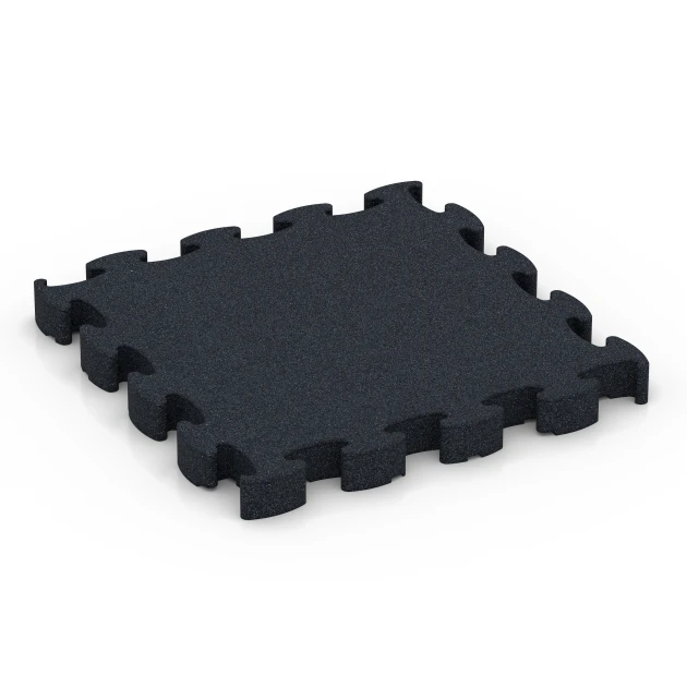 Fitness Premium sportovní podlaha Plus von WARCO im Farbdesign Antracit mit den Abmessungen 28,9 x 28,9 x 2,8 cm. Produktfoto von Artikel 6965 in der Aufsicht von schräg vorne.