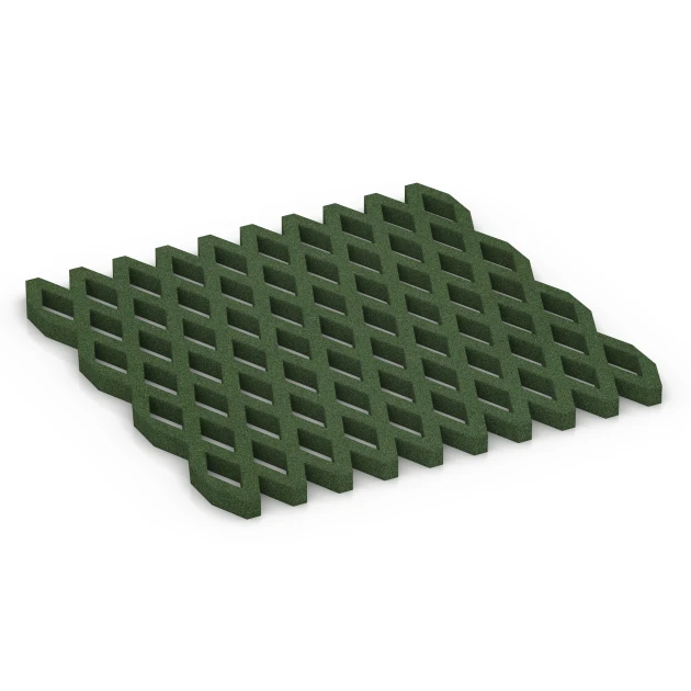Dopadová zatravňovací dlažba von WARCO im Farbdesign Travní zelená mit den Abmessungen 100 x 100 x 4 cm. Produktfoto von Artikel 7011 in der Aufsicht von schräg vorne.