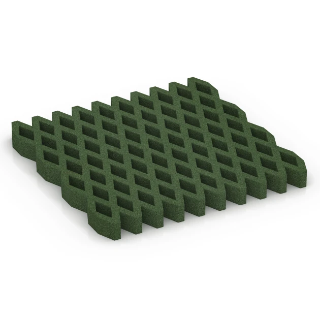 Dopadová zatravňovací dlažba von WARCO im Farbdesign Travní zelená mit den Abmessungen 100 × 100 × 8 cm. Produktfoto von Artikel 7014 in der Aufsicht von schräg vorne.