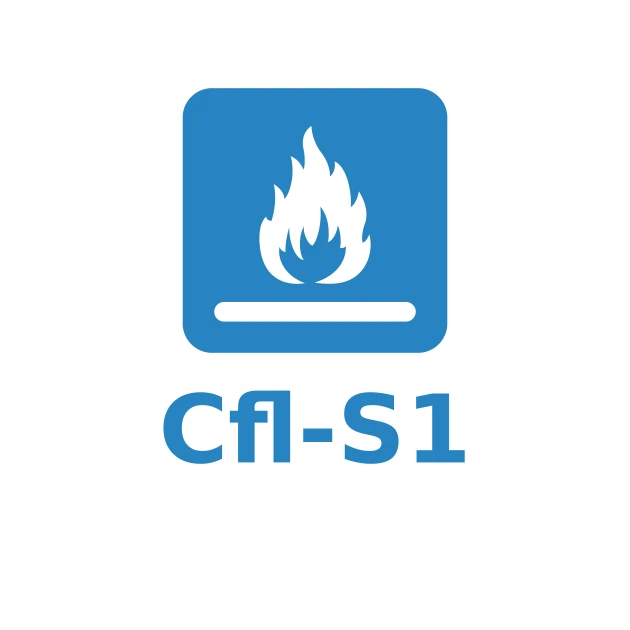 Fire Class Cfl-s1 Surcharge von WARCO im Farbdesign  mit den Abmessungen ED 3 cm. Produktfoto von Artikel 7019 in der Aufsicht von schräg vorne.
