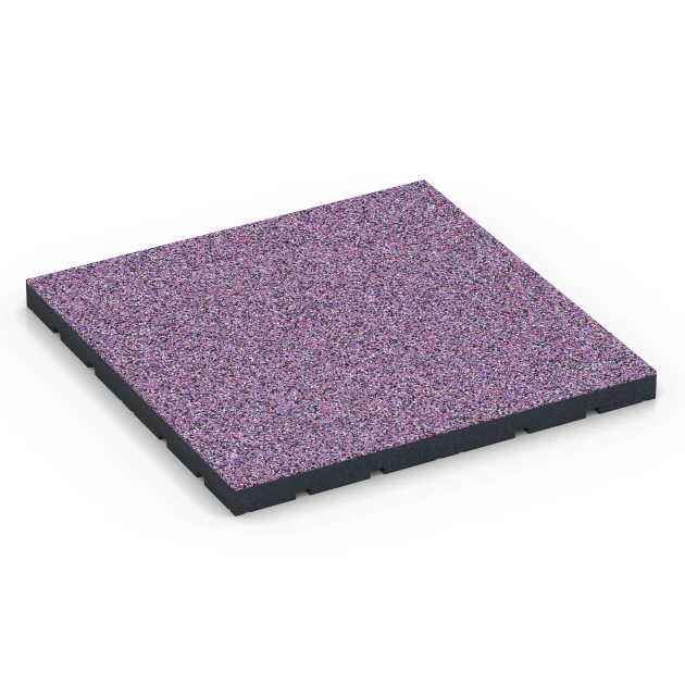 Sportovní podlaha pro venkovní fitness von WARCO im Farbdesign Levandule mit den Abmessungen 60 x 60 x 4 cm | 0,36 m². Produktfoto von Artikel 7146 in der Aufsicht von schräg vorne.