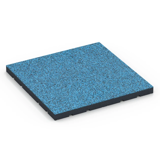 Sportovní podlaha pro venkovní fitness von WARCO im Farbdesign Atlantik mit den Abmessungen 60 x 60 x 4 cm | 0,36 m². Produktfoto von Artikel 7148 in der Aufsicht von schräg vorne.