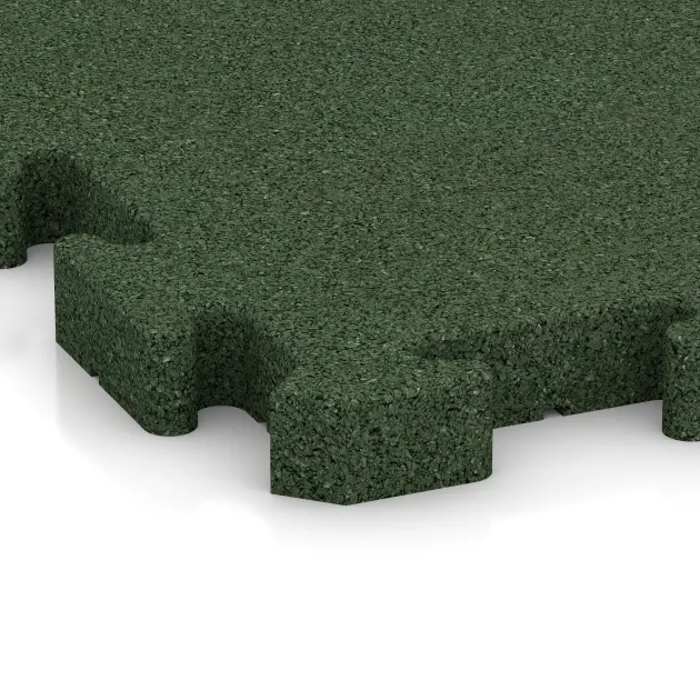 Detailaufnahme der Randausprägung von WARCO-Produkt 4031, Podlahová krytina pro psy, Format 500 x 500 x 40 mm, Farbe Trávově zelená.