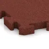 Detailaufnahme der Randausprägung von WARCO-Produkt 4077, Sportovní krytina pro psy HD, Format 1000 x 1000 x 40 mm, Farbe Cihlově červená.
