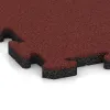 Detailaufnahme der Randausprägung von WARCO-Produkt 4633, Venkovní dlaždice na klik, Format 500 x 500 x 30 mm, Farbe Korálově červená.