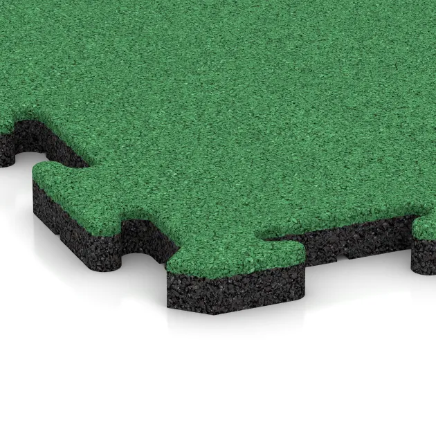 Detailaufnahme der Randausprägung von WARCO-Produkt 5241, Venkovní dlaždice na klik, Format 500 x 500 x 30 mm, Farbe Jarní zelená.