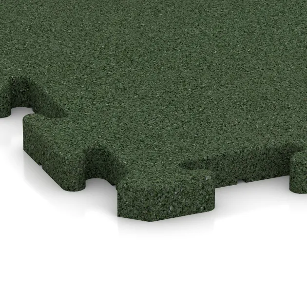Detailaufnahme der Randausprägung von WARCO-Produkt 2805, Sportovní krytina pro psy HD, Format 500 x 500 x 30 mm, Farbe Trávově zelená.