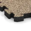 Detailaufnahme der Randausprägung von WARCO-Produkt 3014, Venkovní dlaždice na klik, Format 500 x 500 x 50 mm, Farbe Travertin.