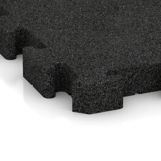 Detailaufnahme der Randausprägung von WARCO-Produkt 4085, Paddock mat, Format 500 x 500 x 50 mm, Farbe Antracit.