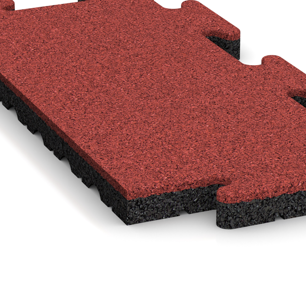 Detailaufnahme der Randausprägung von WARCO-Produkt 5313, Okrajová dlaždice, Format 500 x 235 x 30 mm, Farbe Červená Růže.