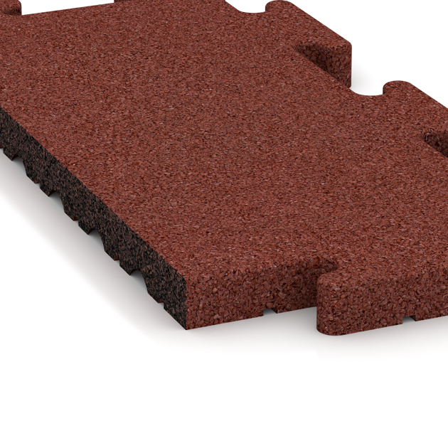 Detailaufnahme der Randausprägung von WARCO-Produkt 4913, Okrajová dlaždice HD, Format 500 x 235 x 30 mm, Farbe Cihlově červená.