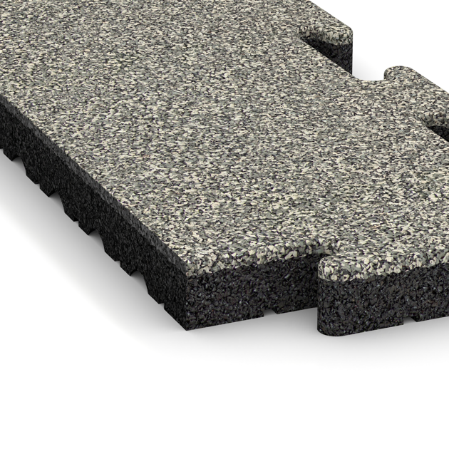 Detailaufnahme der Randausprägung von WARCO-Produkt 4970, Okrajová dlaždice HD, Format 500 x 235 x 40 mm, Farbe Světlý granit.