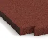Detailaufnahme der Randausprägung von WARCO-Produkt 5153, Rohová dlaždice, Format 485 x 485 x 40 mm, Farbe Cihlově červená.