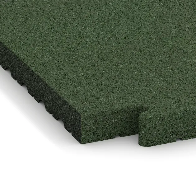 Detailaufnahme der Randausprägung von WARCO-Produkt 5156, Rohová dlaždice, Format 485 x 485 x 40 mm, Farbe Trávově zelená.
