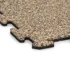 Detailaufnahme der Randausprägung von WARCO-Produkt 5679, Vnitřní podlahová dlaždice puzzle, Format 500 x 500 x 18 mm, Farbe Travertin.