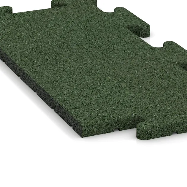 Detailaufnahme der Randausprägung von WARCO-Produkt 4809, Okrajová dlaždice, Format 500 x 235 x 18 mm, Farbe Trávově zelená.