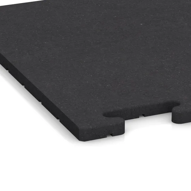 Detailaufnahme der Randausprägung von WARCO-Produkt 4805, Rohová dlaždice HD Fine, Format 485 x 485 x 18 mm, Farbe Antracit.