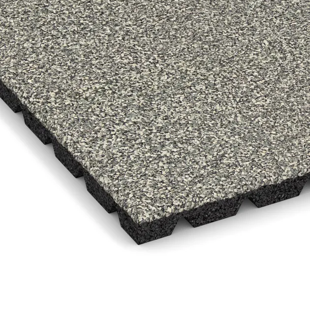Detailaufnahme der Randausprägung von WARCO-Produkt 5479, Terasová dlaždice 3 cm, Format 500 x 500 x 30 mm, Farbe Světlý granit.