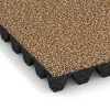 Detailaufnahme der Randausprägung von WARCO-Produkt 5586, Bezpečnostní dlaždice na dětské hřiště 5 cm - EN 1177 ≤ 145 cm, Format 500 x 500 x 50 mm, Farbe Maroko.