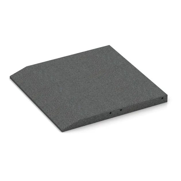 Detailaufnahme der Randausprägung von WARCO-Produkt 0430, Edge tile (one chamfered side), Format 500 x 500 x 40 mm, Farbe Šedá břidlice.