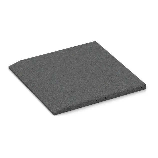 Detailaufnahme der Randausprägung von WARCO-Produkt 0424, Edge tile (one chamfered side), Format 500 x 500 x 30 mm, Farbe Šedá břidlice.