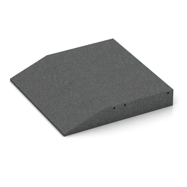 Detailaufnahme der Randausprägung von WARCO-Produkt 0454, Edge tile (one chamfered side), Format 500 x 500 x 80 mm, Farbe Šedá břidlice.
