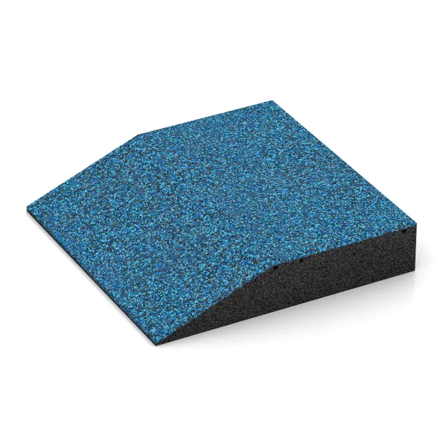 Detailaufnahme der Randausprägung von WARCO-Produkt 3821, Edge tile (one chamfered side), Format 500 x 500 x 100 mm, Farbe Atlantik.