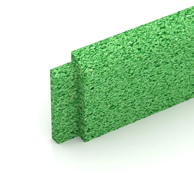 Detailaufnahme der Randausprägung von WARCO-Produkt 4289, Soklová lišta, Format 750 x 80 x 20 mm, Farbe Jarní zelená.