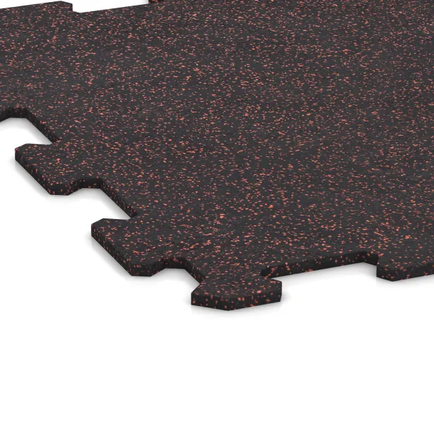 Detailaufnahme der Randausprägung von WARCO-Produkt 0896, Schodová dlaždice, Format 485 x 485 x 8 mm, Farbe Lehce červeně posypaná.