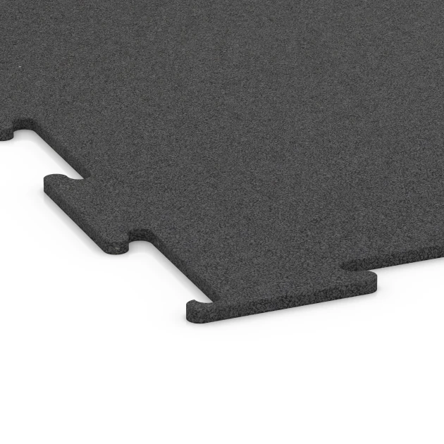 Detailaufnahme der Randausprägung von WARCO-Produkt 6449, Sportovní podlaha Kompakt, Format 100 × 100 × 0,8 cm, Farbe Antracit.