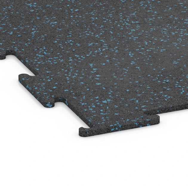 Detailaufnahme der Randausprägung von WARCO-Produkt 6451, Sportovní podlaha Kompakt, Format 100 × 100 × 0,8 cm, Farbe Lehce modře posypaná.