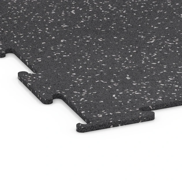 Detailaufnahme der Randausprägung von WARCO-Produkt 6452, Sportovní podlaha Kompakt, Format 100 × 100 × 0,8 cm, Farbe Lehce šedě posypaná.